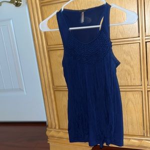 Poor girl blue tank top.